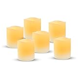 Ohuhu 6 Can-Be-Blown-Out Flameless Indoor and Outdoor Votive Candles [並行輸入品]