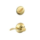 Schlage f59-acc-rhアクセントRight Handed Single円柱内部パック、光沢真鍮