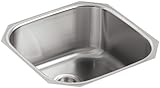 KOHLER K-3335-NA Undertone Extra Large Rounded Undercounter Kitchen Sink, Stainless Steel [並行輸入品]