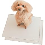INULABO (イヌラボ) シリコントイレ 犬 トイレ トイレトレー シリコン トイレ シリコンマット 薄型 しつけ用 多頭飼い 薄いトイレ トイレトレーニング おしゃれ (レギュラー (54*40cm)2枚セット)モダングレー