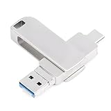 USBメモリ 256GB 4in1 USB3.0対応 iPhone Android タブレット PC 外付け フラッシュメモリ スマホ Type-C Lightning USB micro 小型 ポータブル (256GB（シルバー）)