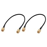uxcell WiFiピグテールケーブル ワイヤレスルータ用 RG174 SMAオス-SMAオス 20cm長さ 2個入り