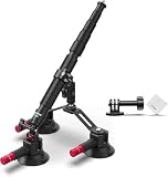 NEEWER トリプル吸盤カーマウントキット 車載マウント クイックリリースマジックアームカメラマウント 外側フロントガラス用 カメラマウント 2in1延長ポール/自撮り棒/クリーニングクロス付き コンパチブル Hero13/OSMO Pocket 3 クリエイターコンボ/X5アクションカメラ CA065