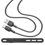 ラスタバナナ 充電 通信ケーブル シリコンケーブル USB A to Type-C 1.0m calon Jelly チャコールグレー R10CAAC3A07CGRY