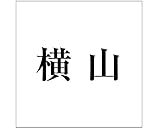 切文字　カッティングシート　 明朝文字 ﾌﾞﾗｯｸ 200×200mm表札板用 横山　オーダーメイド　納期8営業日