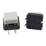 uxcell タクトスイッチ 20Xモーメンタリ触覚プッシュボタンスイッチWキャップスルーホール12x12x12mm 4ピンDIP