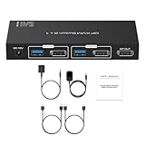 2 ポート DP USB 3.0 KVM スイッチ 2 台のコンピューター 1 DisplayPort モニター切り替えサポート 8K@60Hz、4K@120Hz