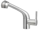 ALFI brand AB2023 Solid Pull Out Single Hole Kitchen Faucet, Stainless Steel [並行輸入品]