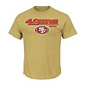 NFL San Francisco 49ersメンズQB SpyプログラムShort Sleeve Basic Tee、Large、収穫ゴールド