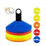 Pamase マーカーコーン 60枚セット 5色 ディスクコーン カラーコーン 三角コーン 割...