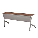 TOKIO NTTホールディングテーブル 棚無 パネル付 W1500×D450×H720mm NTT-1545PN ダークウッド