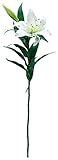 エルアーツ 造花 カサブランカ 全長90cm・花径17cm ホワイト E2536-01