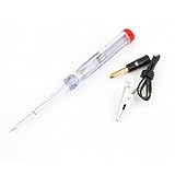 uxcell カー回路電圧テスター テスターのペン ワニ口クリップ プラスチックハンドル DC 6V 12V 24V