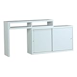 arne テレビ台 コーナー ハイタイプ 伸縮 完成品 パソコンデスク キャビネット T+D 105S引戸 ホワイト