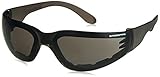 Crossfire 541AF Shield Foam Lined Crystal Black Frame Safety Sunglasses with Smoke Lenses [並行輸入品]