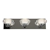 アクセス照明63973led-ch / ACR Optix LED 19インチ横幅Vanity withアクリルレンズ、クロム