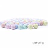 Mamimami Home シリコーン ビーズ 15MM 200個 混合色 花崗岩色 はがため 歯固め おしゃれネックレス 授乳看護 おしゃぶりのチェーン 赤ちゃんのおもちゃ DIY アクセサリー 噛