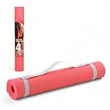 La-VIE(ラヴィ)スーパーグリップヨガマット キャリーストラップ付き 4mm 6mm 8mm 10mm トレーニングマット ストレッチマット 【メーカー純正品】4mm ブライトコーラル 3B-4110