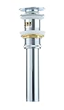 Kelica 1 5 / 8 "バスルーム蛇口Vessel洗面化粧台シンクPop Up Touch Down Drain Stopper withオーバーフロー&バスケットクロム