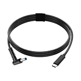 Type C USB-C メス入力 DC 4.5x3.0mm PD トリガーケーブル 電源プラグ 充電ケーブル ノートパソコン 65W (4.5x3.0mm)1.5M ブラック