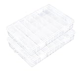 uxcell　電子部品ケース　19 x 12 x 3.6cm　クリアホワイト　プラスチック