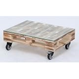 【メーカー直送】センターテーブル 幅80 キャスター付 商品コード：50089 不二貿易