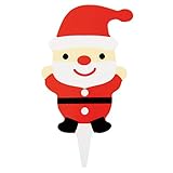 クリスマスケーキピック-ミニサンタ(100枚)