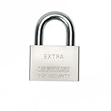 Silverline Steel Padlock 70mm Round Pad With 3 Keys Lock Security Shackle New