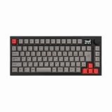 BAROCCOMiSTEL MD750 Delight JIS (日本語配列/GATERON G Pro 2.0 茶軸) 有線 USB 無線 Bluetooth/2.4Ghz 75%レイアウト 86キ― 黒色 PBT Gateron バックライトRGB搭載 1.2 インチ LCD モニター搭載 Nキーロールオーバー対応 【日本正規代理店製品】 ML-MD750D-J-BR/BK