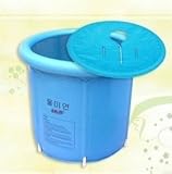 Happy Lifeポータブルプラスチック浴槽、ブルー