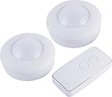 Energizer LEDパックライト リモコン付き 2個パック ワイヤレス 20ルーメン 電池式 配線不要 取り付け簡単 キャビネット下 寝室 クローゼット パントリー 38913