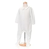 (プチバトー) PETIT BATEAU BEBE(ベビー) チュビック星プリント衿つき前開きロンパース 11204 66 LAIT/WATER 18M [並行輸入品]