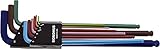 Bondhus 69699 Ball End L-Wrench Set with ColorGuard Finish and Extra Long Arm, 9 Piece [並行輸入品]