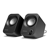 FunLogy Speaker VGP2024受賞 総合14W ステレオ PCスピーカー USB給電 重低音 AUX 3.5mm入力 ブラック