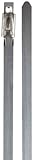 BAND-IT KE1148 Uncoated 304 Stainless Steel Ball-Lok Cable Tie, 3/16 Width, 14.2 Length, 0.010 Thick