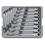 12pc x-beam Flex Combラチェットレンチセットメトリック