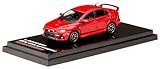 HJ64 1/64 三菱ランサーエボリューションX FINAL EDITION エンジンディスプレイモデル付き レッドメタリック 完成品