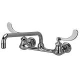 Zurn Z842I4-XL Sink Faucet With 14" Tubular Spout And 4" Wrist Blade Handles [並行輸入品]