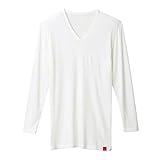 [グンゼ] インナーシャツ ホットマジック 柔らか温か Vネック9分袖 MH1909 メンズ オフホワイト 日本M (日本サイズM相当)