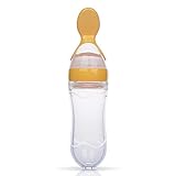 YideaHome とろとろ離乳食スプーン 器とスプーンが直結 絞り出して口元へ 姫糊 スプーン 赤ちゃん 摂食 スプーン 児童 シリカゲル 押出式 おたま