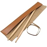 ドラムスティックバッグ Puレザー ドラムスティック収納ポーチ 防水 ドラムスティック袋 ドラムスティック収納 ハンドバッグ プロテクターケース ドラム アクセサリー 茶色