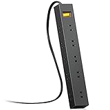 エレコム 電源タップ 雷ガード 10個口 コンパクトタイプ マグネット 一括スイッチ ほこりシャッター付 スイングプラグ 3m ブラック E