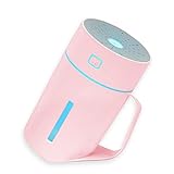 LVSENLIN 加湿器、超音波 ペットボトル 加湿器 卓上 アロマ 7色 LED 夜間照明付き小型加湿器,屋内外に適しています,420ML