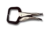 Grip-On 124-06 6-Inch Steel C-Clamp Locking Pliers, Nickel-Plated [並行輸入品]