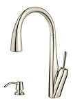 Price Pfister GT529-MPD Zuri 1-Handle Pulldown Kitchen Faucet with Soap Dispenser, Polished Nickel [