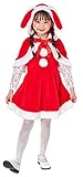クリアストーン(Clearstone) コスプレ クリスマス たれみみうさぎサンタ キッズ 女の子 140cm レッド