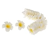 プルメリア 造花 花 髪飾り ヘッドドレス ウエディング パーティー ヘアアクセサリー 100個 (7cm)