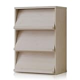 ワイエムワールド 3枚フラップ　キャビネット 組合せ自在 ディスプレイラック 6Beeシリーズ 【カラー：ホワイトオーク】 00-HN-DSP3