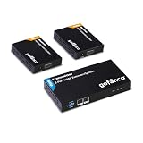 gofanco 1080p 1x2 HDMIエクステンダースプリッター オーバーCAT5e/6/7イーサネットケーブル - 1080p、最大50m/165フィート、HDMIループアウト、EDID管理、双方向赤外線制御、1イン2アウト(HDExt2P-Pro)