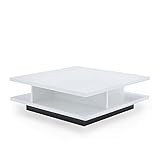 LOWYA （ロウヤ） 国産 ローテーブル 低ホルムアルデヒド 収納 オープン収納 ツートンカラー 完成品 テーブル 正方形 おしゃれ 新生活 ホワイト